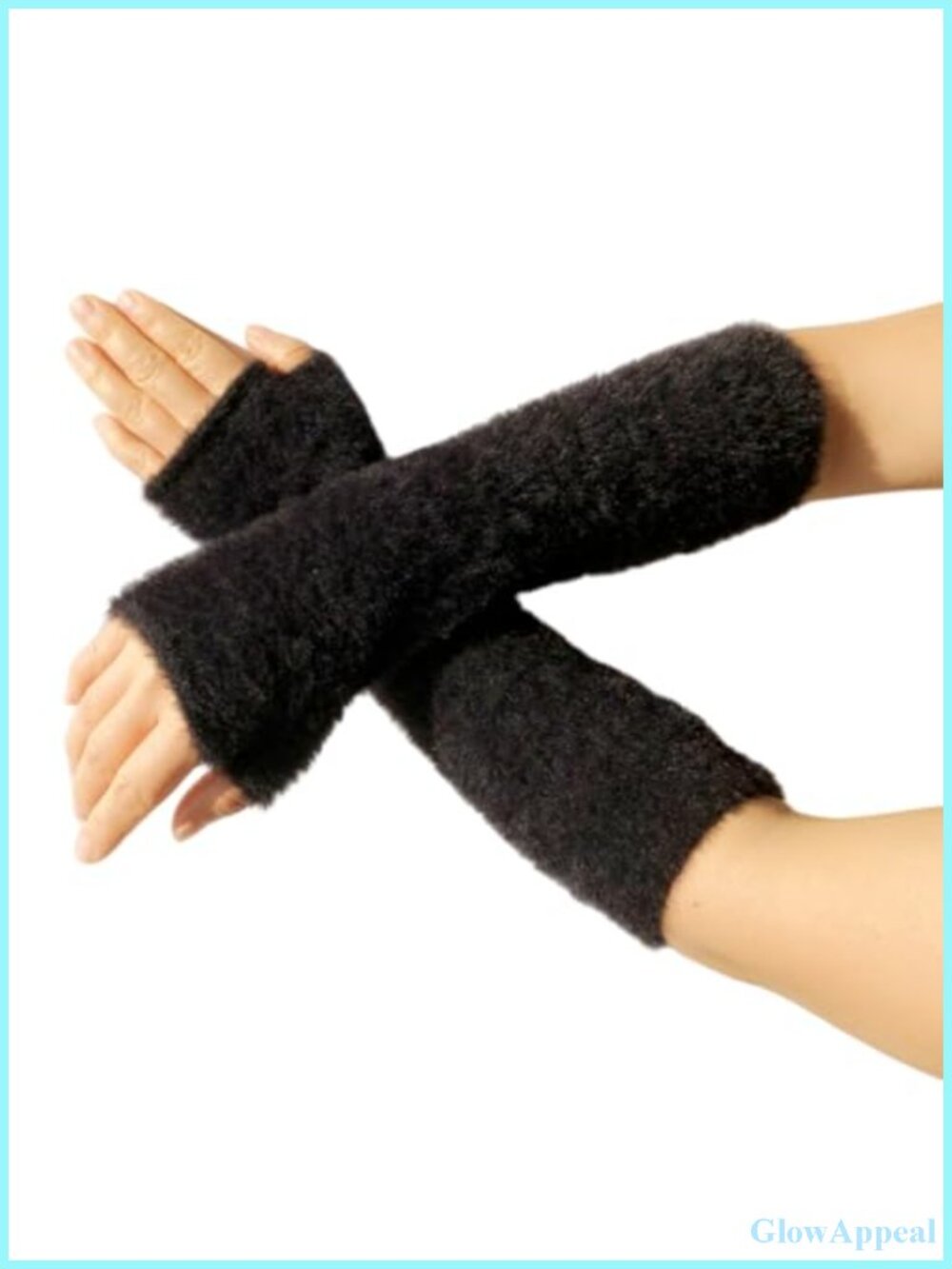 Women Arm Warmers Fingerless Gloves Knit Thumb Hole Wrist Warmers